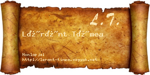Léránt Tímea névjegykártya